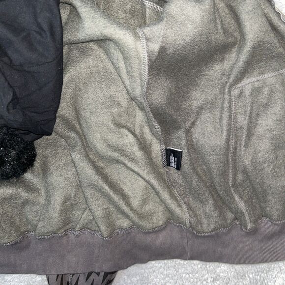 2008 Top Heavy Full Zip Hoodie Sweatshirt Faux Fur Trim Men’s Large Blue Bolt - Picture 9 of 11